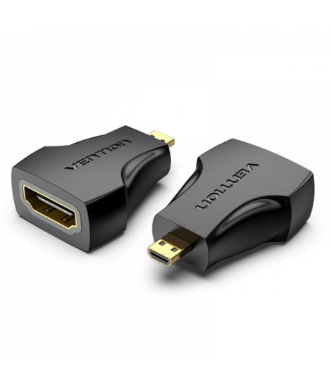 Vention Adaptador Micro HDMI Macho a HDMI Hembra - Color Negro