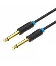 Vention Cable Estereo Jack 6.5 Macho a Jack 6.5 Macho - 1m - Color Negro