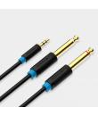 Vention Cable Estereo Jack 3.5 Macho a 2x Jack 6.5 Macho - 3m - Color Negro