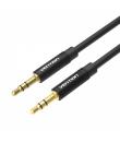 Vention Cable Estereo Jack 3.5 Macho a Jack 3.5 Macho - 0.5m - Color Negro