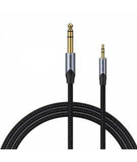 Vention Cable Estereo Jack 3.5 Macho a Jack 6.3 Macho - 0.5m - Color Gris