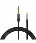 Vention Cable Estereo Jack 3.5 Macho a Jack 6.3 Macho - 1m - Color Gris