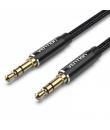 Vention Cable Estereo Jack 3.5 Macho a Jack 3.5 Macho - 0.5m - Color Negro