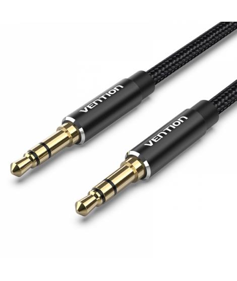 Vention Cable Estereo Jack 3.5 Macho a Jack 3.5 Macho - 0.5m - Color Negro