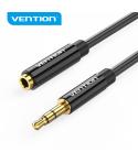 Vention Cable Extension Estereo Jack 3.5 Macho a Jack 3.5 Hembra - 0.5m - Color Negro