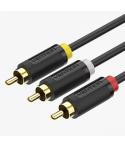 Vention Cable Estereo 3x RCA Macho a 3x RCA Macho - 2m - Color Negro