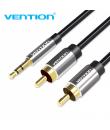 Vention Cable Estereo Jack 3.5 Macho a 2x RCA Macho - 1m - Color Negro