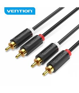 Vention Cable Estereo 2x RCA Macho a 2x RCA Macho - 0.5m - Color Negro