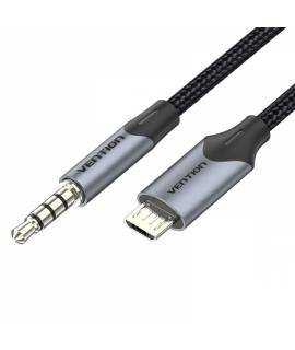 Vention Cable Audio MicroUSB Macho a Jack 3.5 Macho - 1.5m - Color Negro