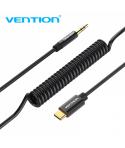 Vention Conversor Audio USB-C a Jack 3.5 Macho - 1m - Color Negro