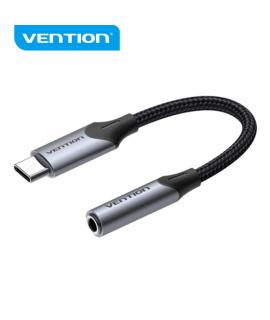 Vention Conversor USB Tipo-C Macho a Jack 3.5 Hembra - 0.10m - Color Negro