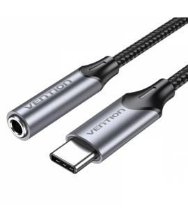 Vention Adaptador Audio Jack 3.5mm Hembra a USB-C - 0.10m - Color Gris