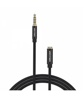 Vention Cable Estereo Jack 3.5 Macho a Jack 3.5 Hembra - 0.5m - Color Negro