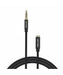 Vention Cable Estereo Jack 3.5 Macho a Jack 3.5 Hembra - 1.5m - Color Negro