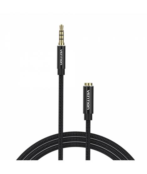 Vention Cable Estereo Jack 3.5 Macho a Jack 3.5 Hembra - 2m - Color Negro