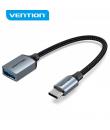 Vention Conversor USB-C Macho a USB Hembra - 0.15m - Color Gris