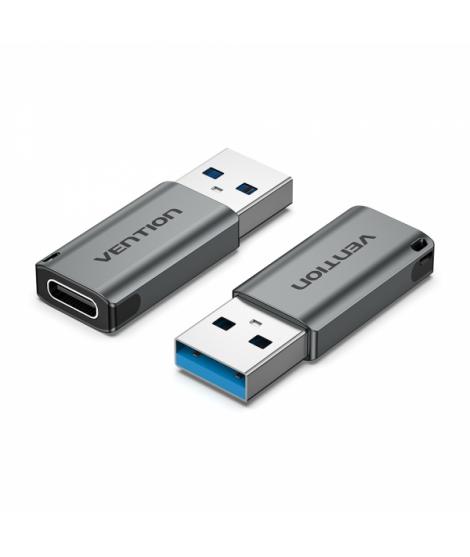 Vention Adaptador USB 3.0 Macho a USB-C Hembra - Color Gris