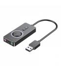 Vention Tarjeta de Sonido USB A a 3x Jack 3.5 Hembra - Color Negro