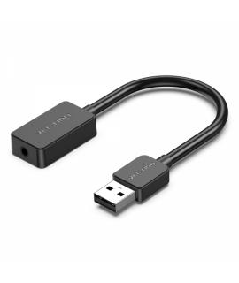 Vention Tarjeta de Sonido USB A a Jack 3.5 Hembra - Color Negro