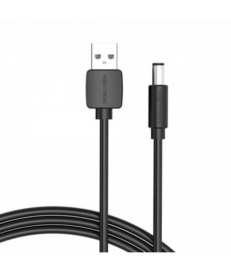 Vention Cable Alimentacion USB-A Macho a DC 5.5mm - 1.5m - Color Negro