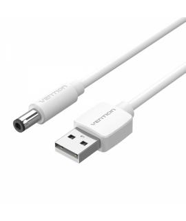 Vention Cable Alimentacion USB-A Macho a DC 5.5mm Macho - 1m - Color Blanco