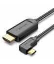 Vention Cable USB-C Macho a HDMI 2.0 Macho Angulo Recto - 1.5m - Color Negro