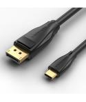 Vention Cable Conversor USB-C Macho a Displayport Macho - 1m - Color Negro