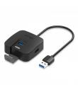 Vention HUB 4 en 1 de 1xUSB3.0 a 3xUSB2.0 - 0.15m - Color Negro