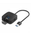 Vention HUB 4 en 1 de 1xUSB3.0 a 3xUSB2.0 - 0.15m - Color Negro