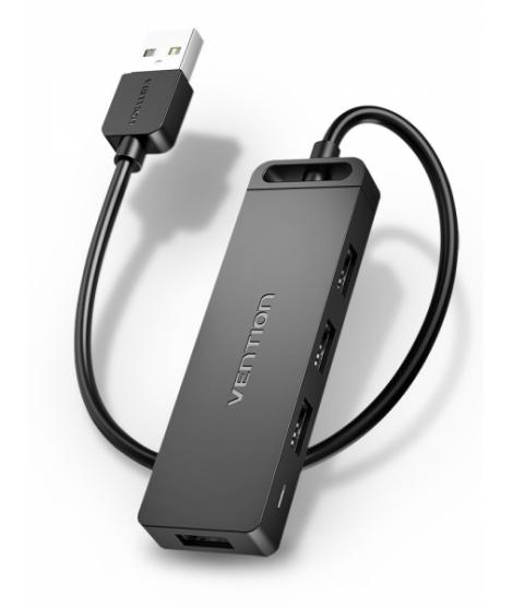 Vention HUB 4 en 1 USB 2.0 a 4xUSB - 0.5m - Color Negro