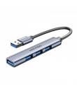 Vention HUB 4 en 1 USB 3.0 a 4xUSB - 0.15m - Color Gris