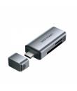 Vention Lector de Tarjetas USB-C a SD/TF 2-en-1 Dual Drive - Aluminio Gris