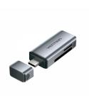 Vention Lector de Tarjetas USB-C a SD/TF 2-en-1 Dual Drive - Aluminio Gris