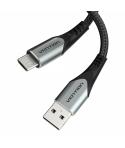 Vention Cable USB 2.0 Macho a MicroUSB Macho 60W 480Mbps - 0.25m - Color Gris