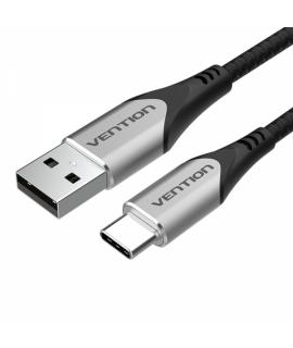 Vention Cable USB-A Macho a USB-C Macho 3A 60W 480Mbps - 0.25m - Color Gris