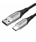 Vention Cable USB-A Macho a USB-C Macho 3A 60W 480Mbps - 0.25m - Color Gris