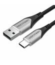 Vention Cable USB-A Macho a USB-C Macho 3A 60W 480Mbps - 0.5m - Color Gris