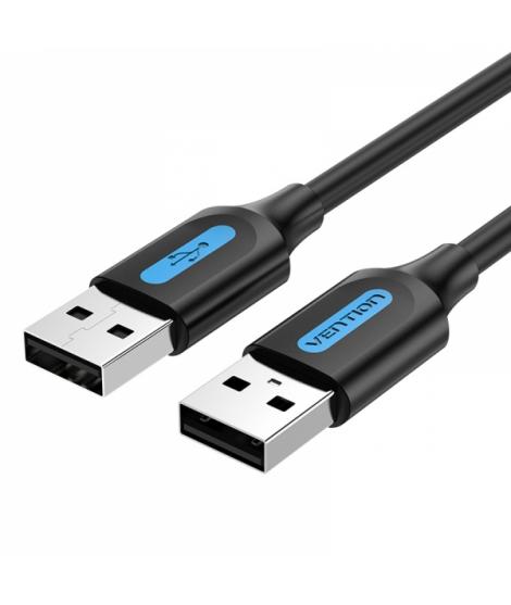 Vention Cable USB 2.0 Macho a USB Macho - 0.25m - Color Negro