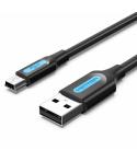 Vention Cable USB 2.0 Macho a MiniUSB Macho - 0.5m - Color Negro