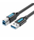 Vention Cable USB-B 3.0 Macho a USB Macho - 1m - Color Negro