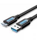 Vention Cable USB 3.0 Macho a MicroUSB Macho - 0.25m - Color Negro