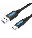 Vention Cable USB 2.0 Macho a USB-C Macho - 0.5m - 5A 100W 480Mbps - Color Negro