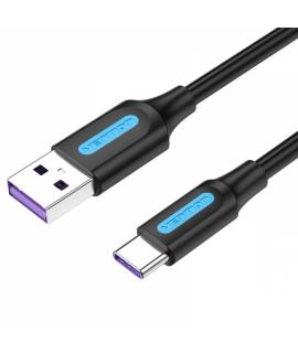 Vention Cable USB 2.0 Macho a USB-C Macho - 1.5m - 5A 100W 480Mbps - Color Negro