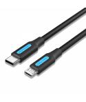 Vention Cable USB-C Macho a MicroUSB Macho - 1m - 2A 10W 480Mbps - Color Negro