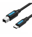 Vention Cable Impresora USB-C 2.0 a B - 2m 2A - Color Negro