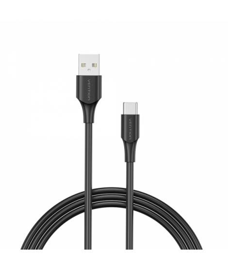 Vention Cable USB-A Macho a USB-C Macho - 0.25m - 3A - 60W - 480Mbps - Color Negro