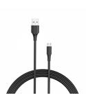 Vention Cable USB 2.0 Macho a MicroUSB Macho - 0.25m - 3A - 60W - 480Mbps - Color Negro