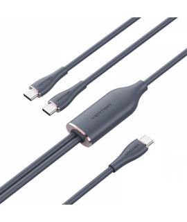 Vention Cable USB-C Macho a 2xUSB-C Macho - 1.5m - Color Rosa