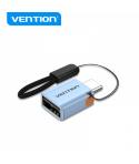 Vention Adaptador USB3.1 Tipo-C Macho a USB Hembra OTG con Lanyard - Aluminio Gris