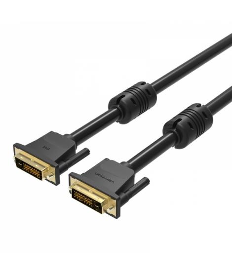 Vention Cable DVI-D Macho a DVI-D Macho - 1.5m - Color Negro